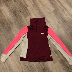 A Victoria secret sweatshirt